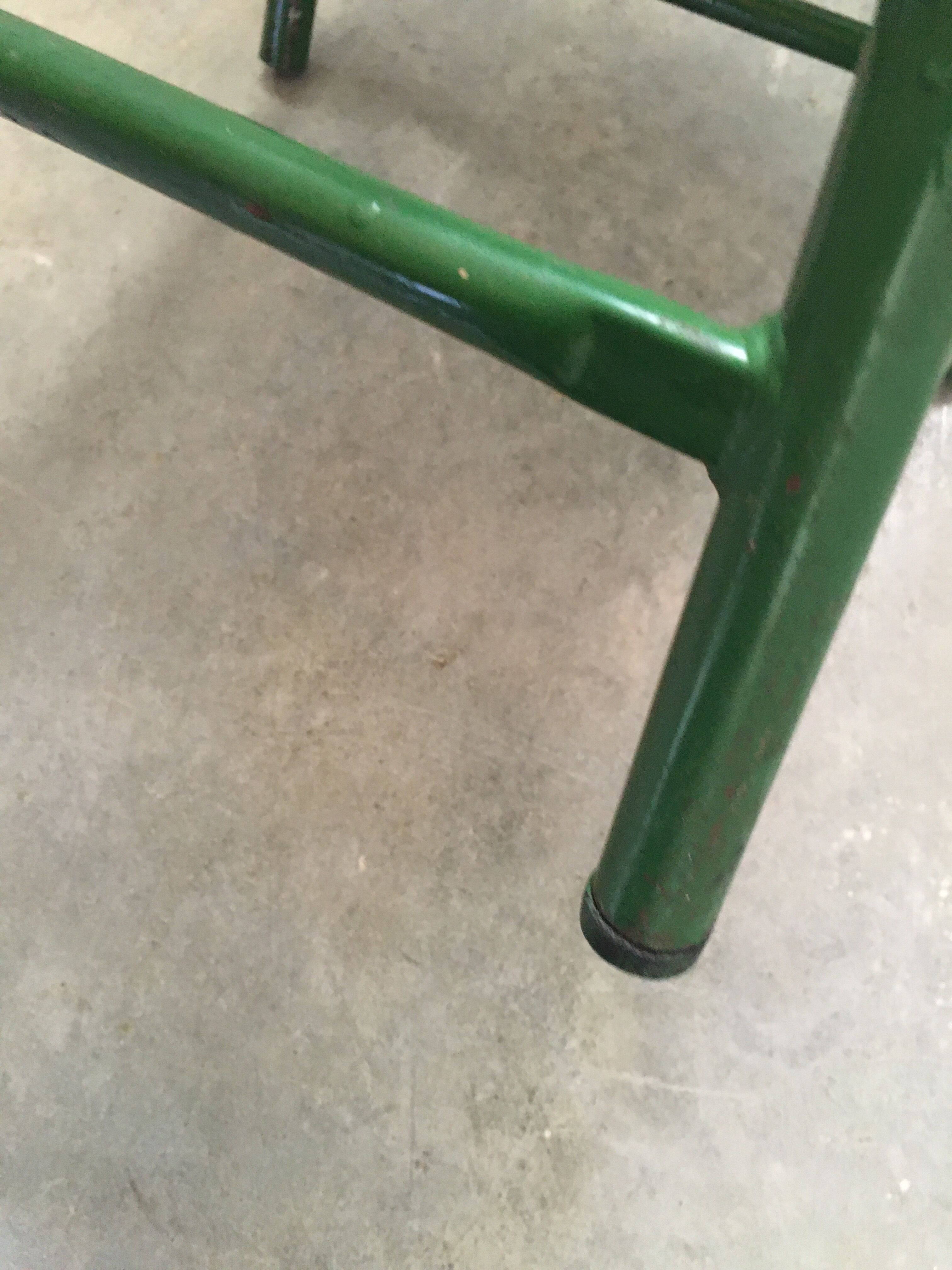 Green military stool