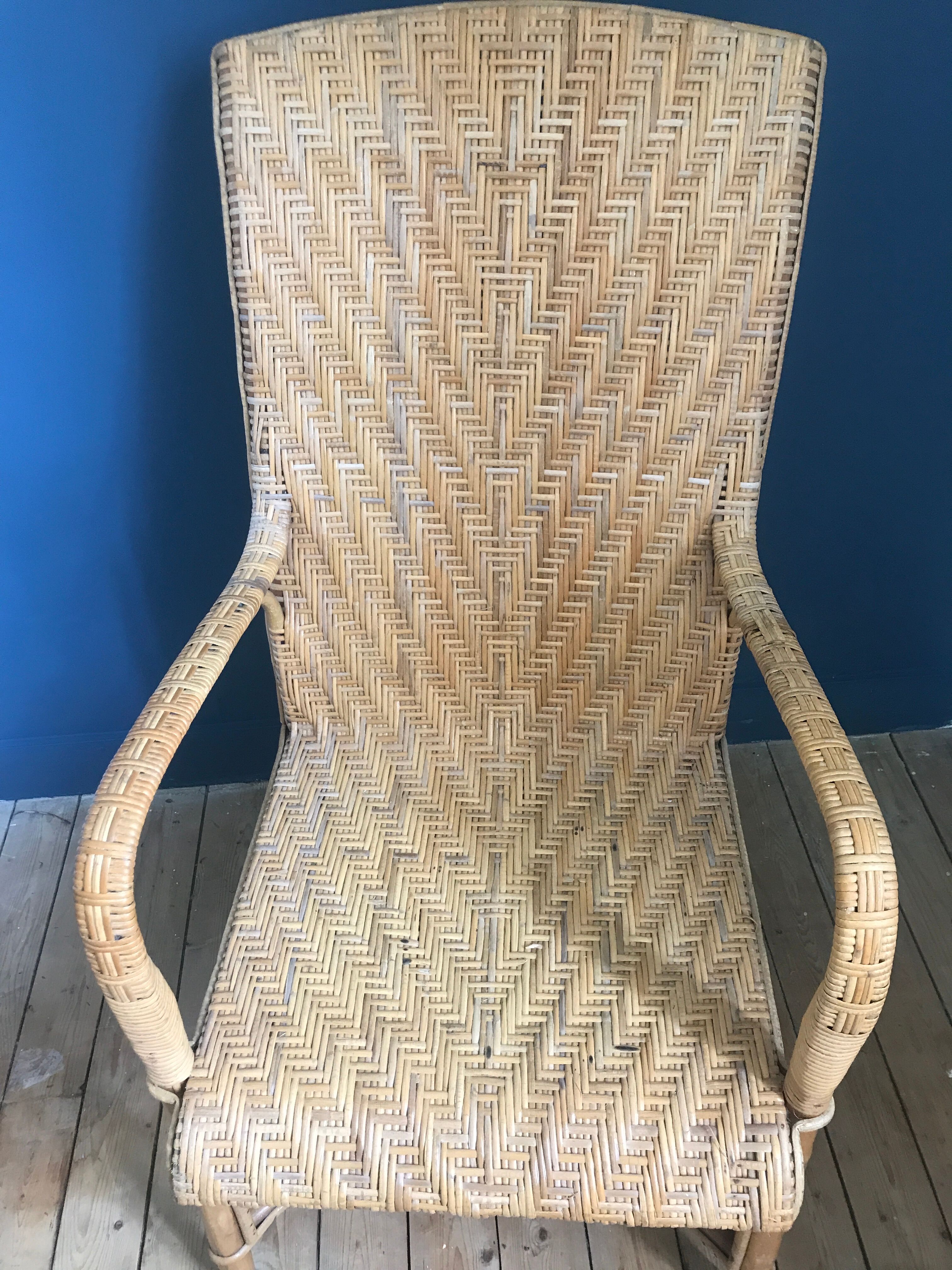 Wicker armchair