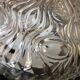 Round structured glass ceiling light / vintage 60s-70s