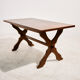 Brutalist oak dining set, set of 7.