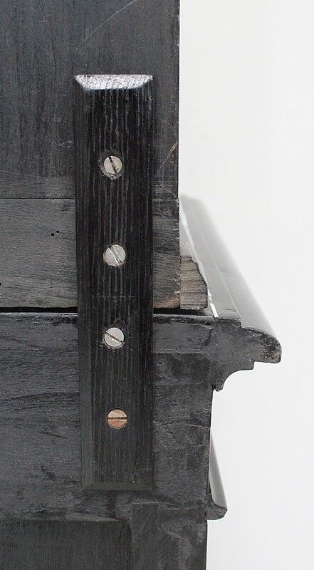 Ceremonial showcase in blackened pearwood, Napoleon III period - 1850