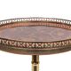 Table d'appoint en bois marqueté italien des années 1950, style mid-century modern.