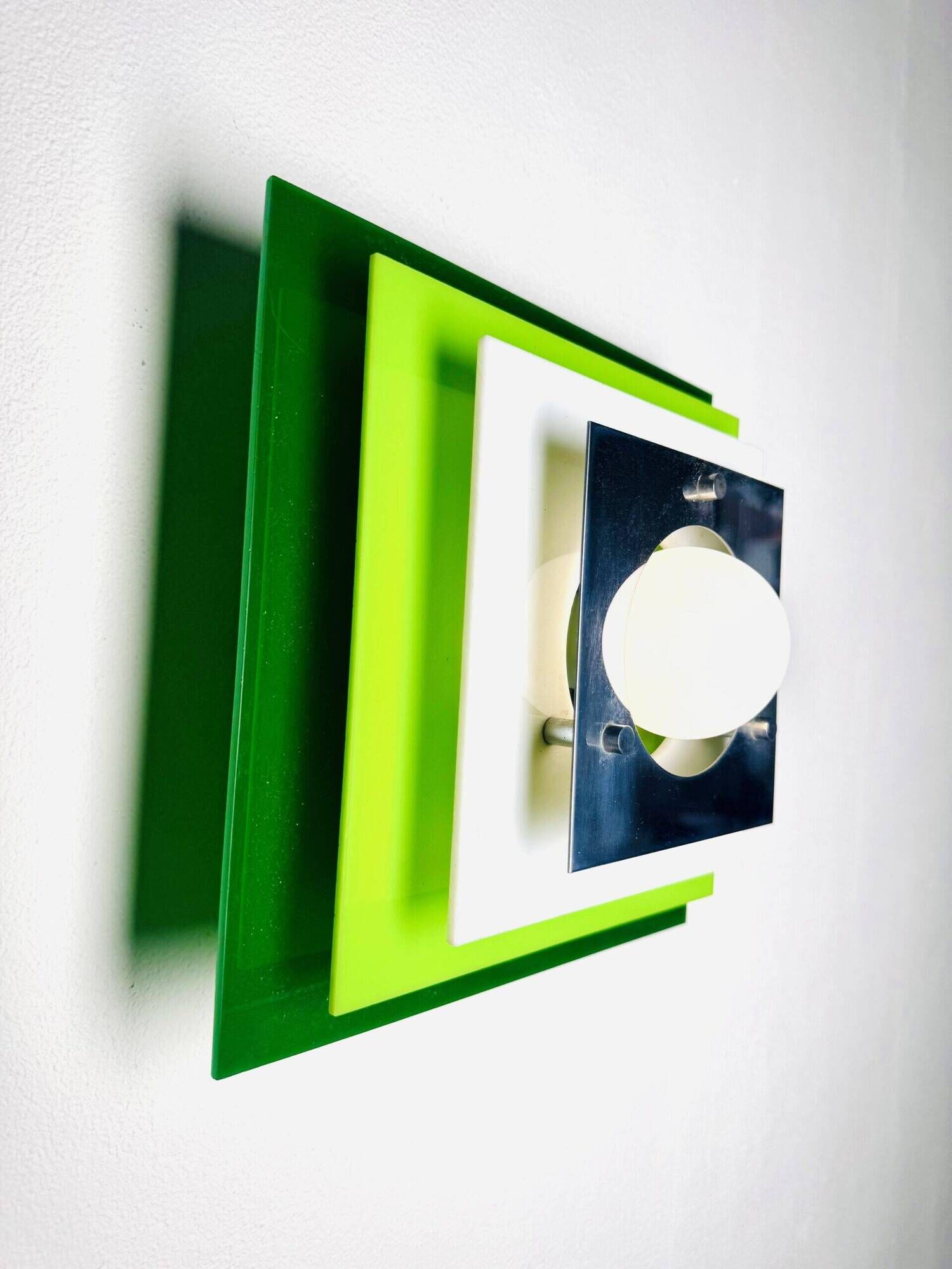 Pyramid Multi-Layered Wall Lamp By Hustadt Leuchten, Germany, 1970S