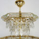 Vintage crystal and brass chandelier by Bakalowits & Söhne 8 lights, 1980s