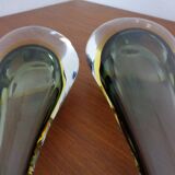 Murano Formia Glass Vases by Giuliani Mian for Fornace Mian, 1980s, Set of 2