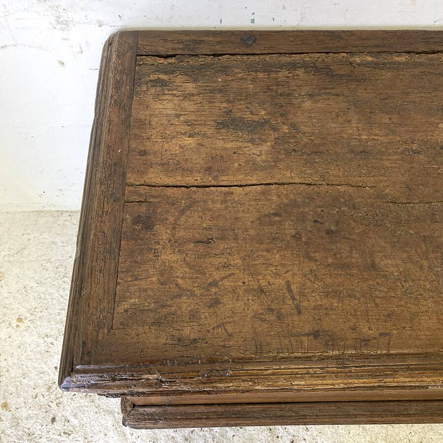 17th century chest in molded oak