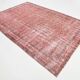 Dusty Rose Turkish Vintage Oversize Handmade Wool Carpet Rug, 198x297 Cm