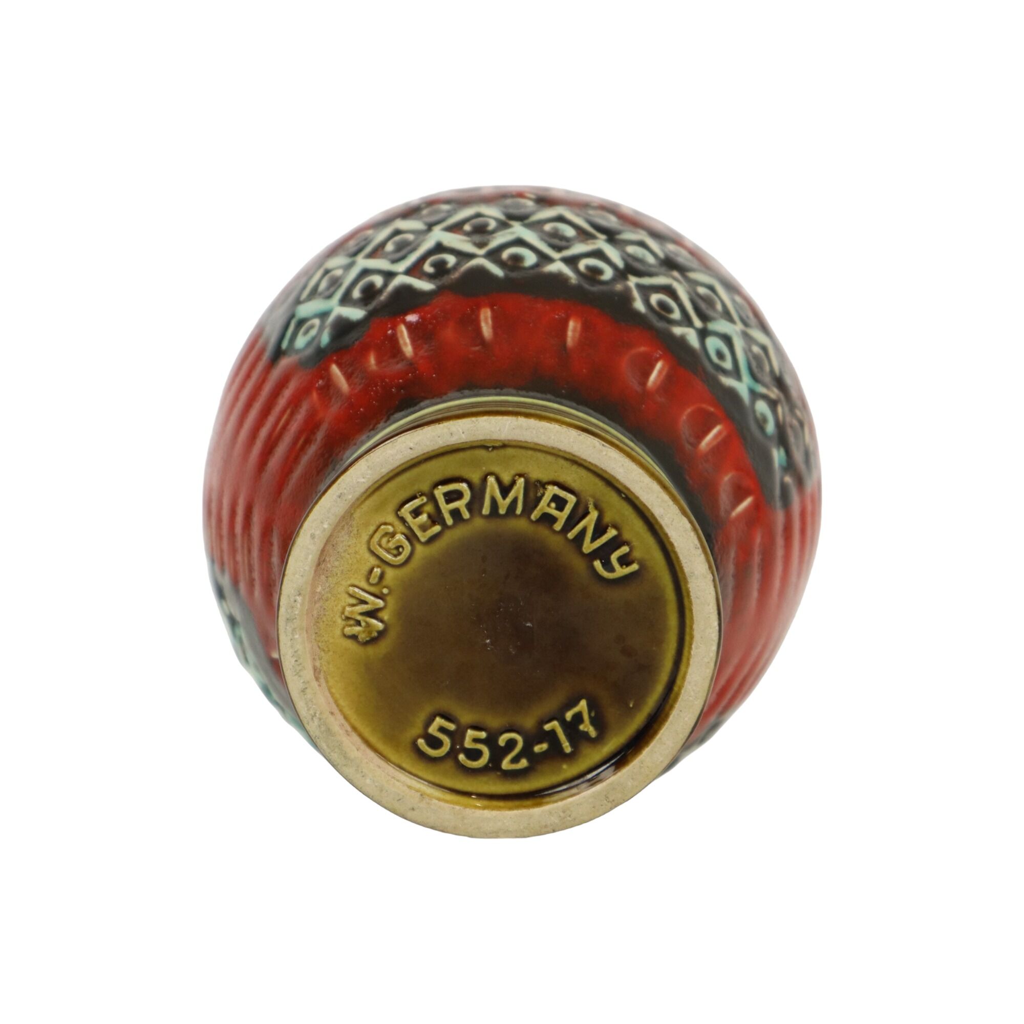 Vintage Bay Keramik Vase West Germany Glazed Earthenware 552-17