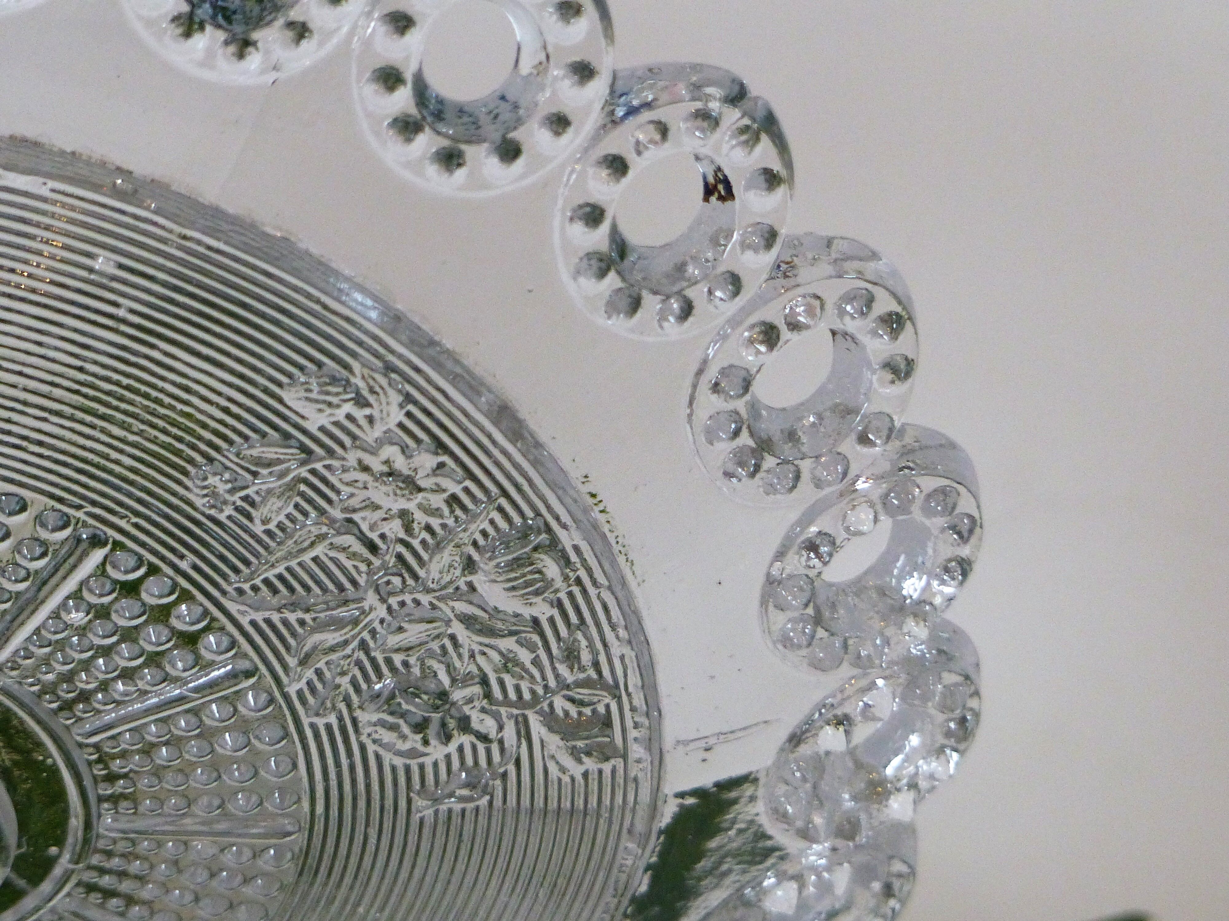 Fruit cup on foot moulded glass