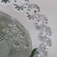 Coupe à fruits sur pied en verre moulé