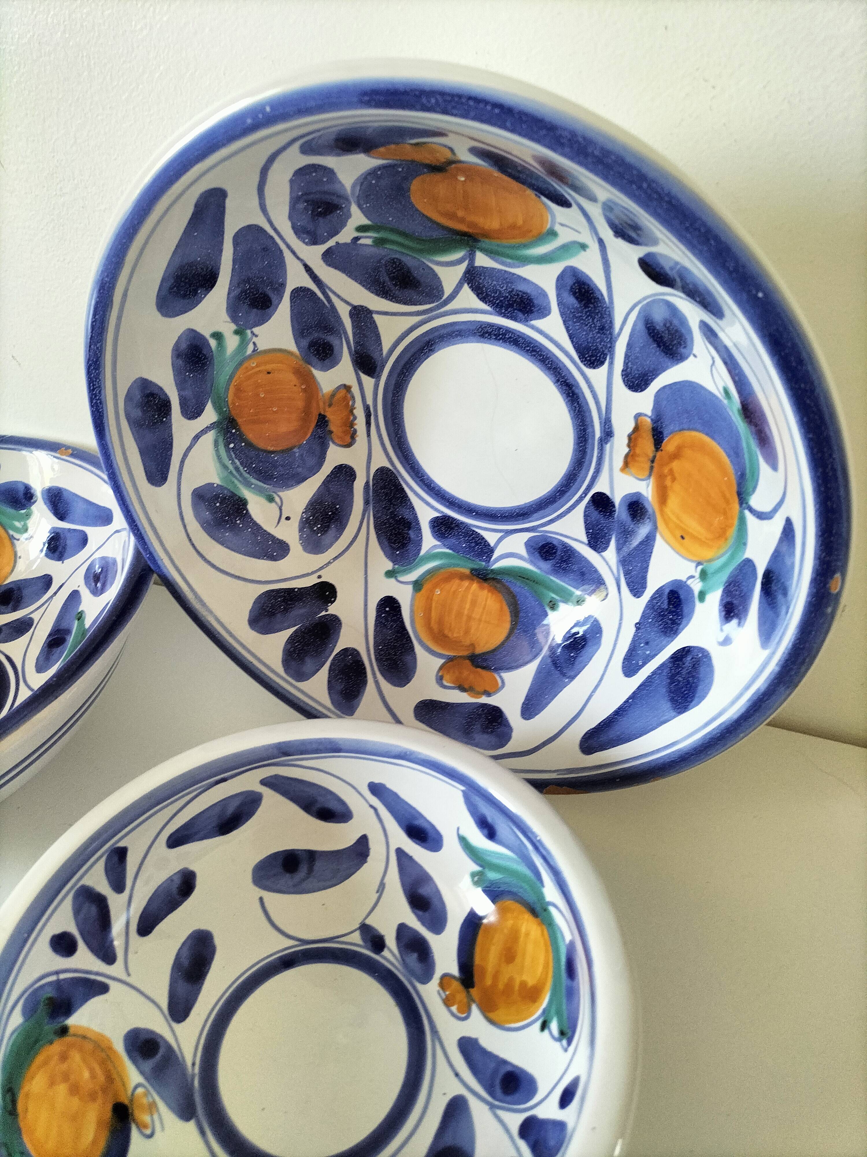 6 hand-painted ceramics – Desuir - Sicily