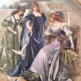 Assiette festonnée de Jean Pouyat XIXème siècle