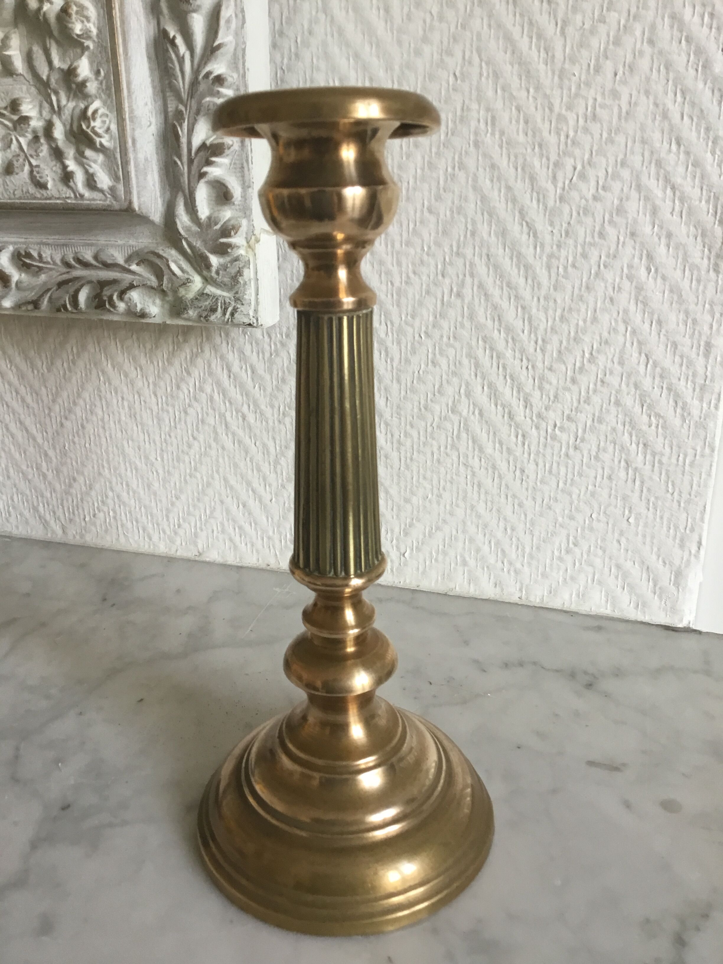 Old copper candle holder