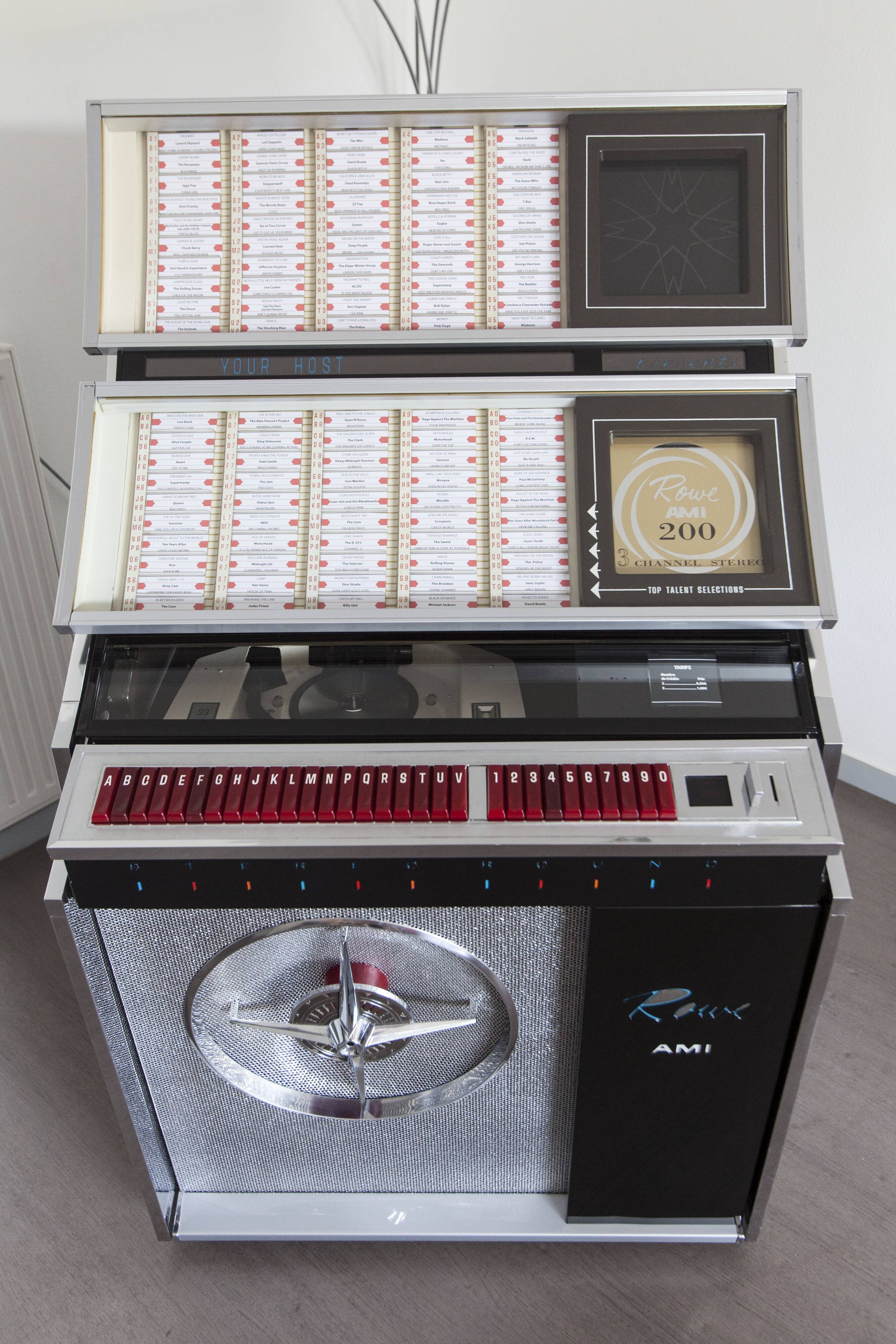 Jukebox Rowe friend from 1963 model "Jal" capa 100 vinyls pop, rock, metal compilation from 1950 to 1990