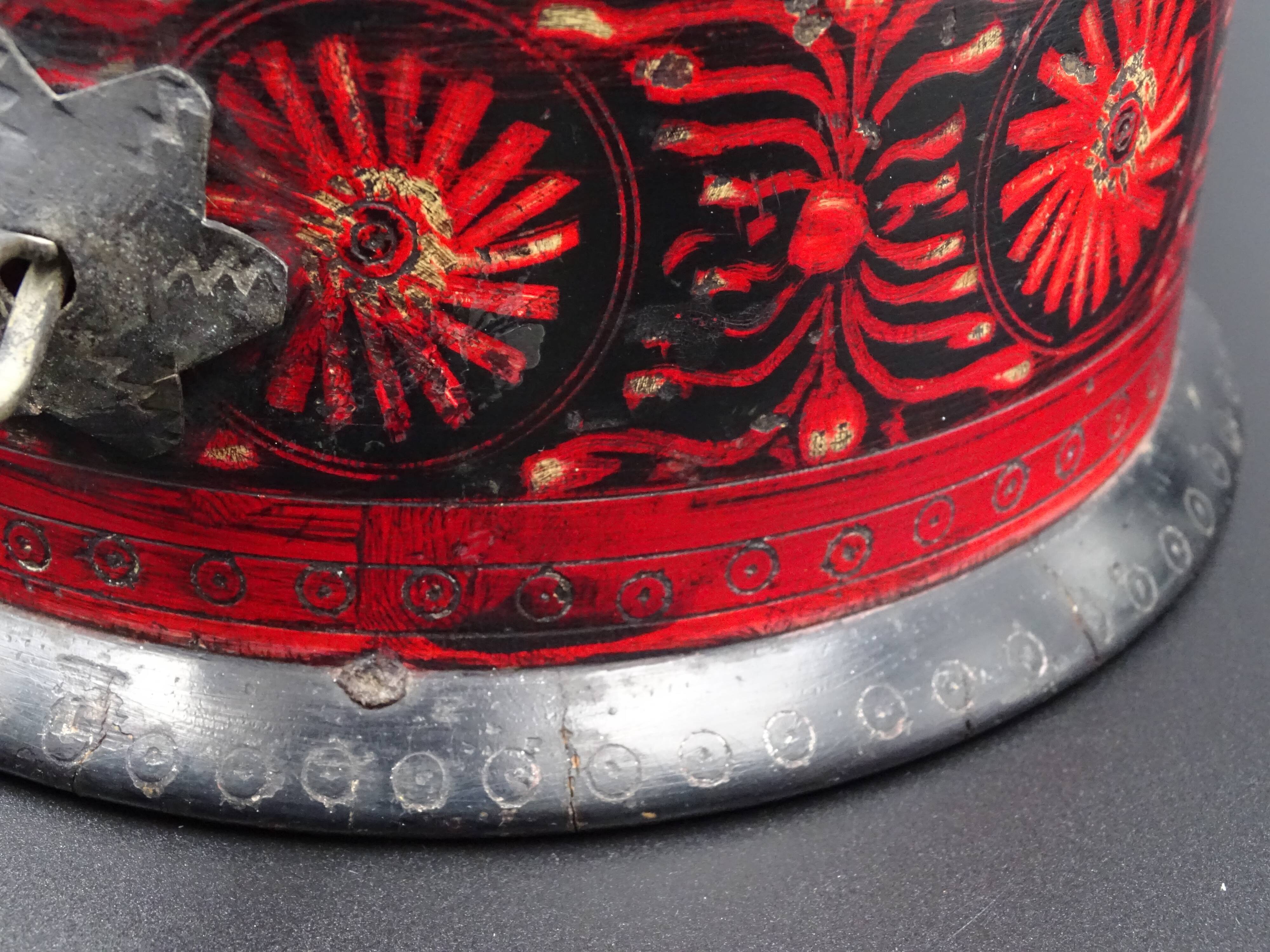 Wooden chapati box and fittings from India