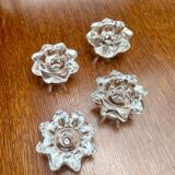 4 bougeoirs en verre