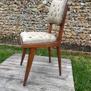 Vintage chair 50 taupe silk