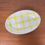 Small Ramekin Moulins des loups, orchies pattern yellow tablecloth, 1950
