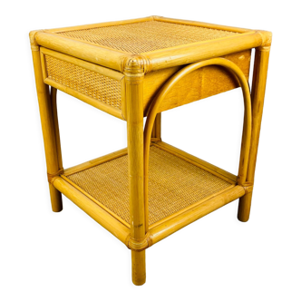 Vintage rattan bedside from the 60s