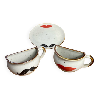 Duo mugs in stoneware