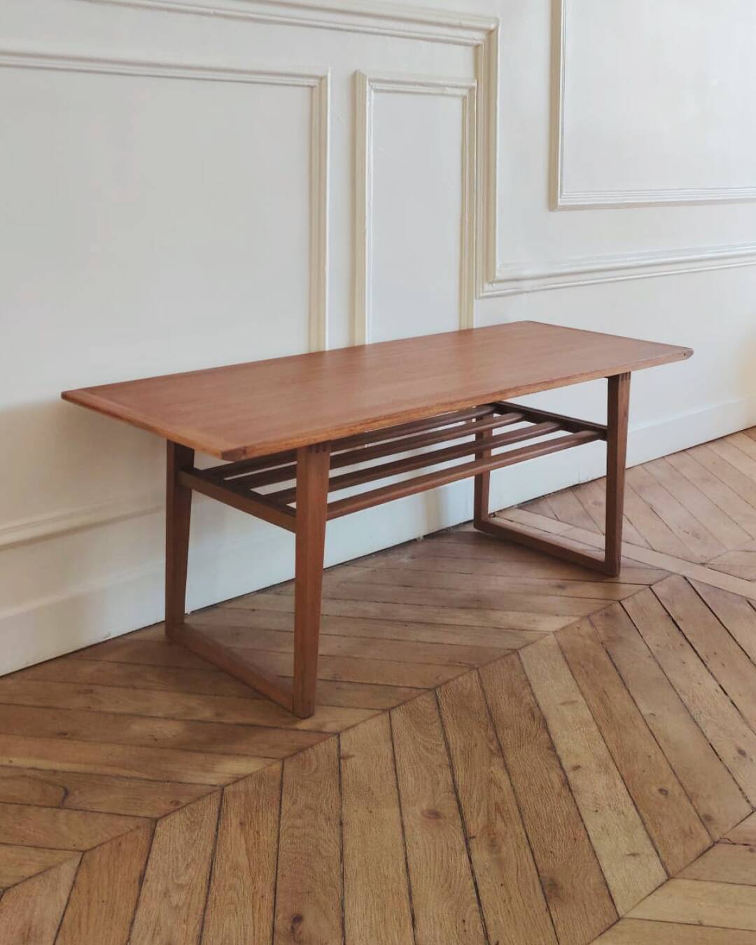 Renovated vintage coffee table, Scandinavian style, 1950s-60s.