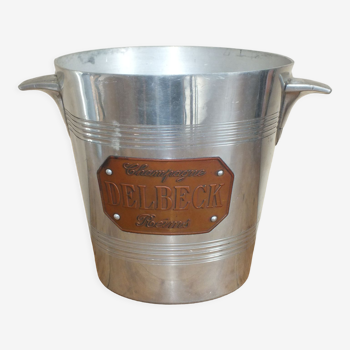 Delbeck Reims champagne bucket in aluminum and copper