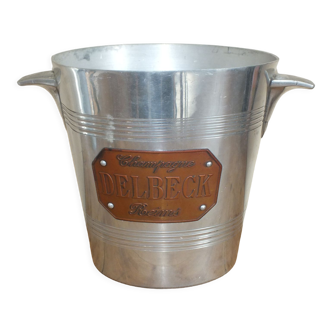 Delbeck Reims champagne bucket in aluminum and copper