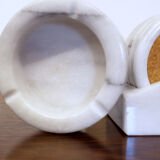 Italian ashtray in Carrara marble