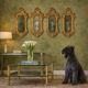 Antique baroque mirrors from the mid-18th century, mercury mirror.