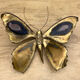 Butterfly wall light Henri Fernandez brass and agate