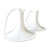 Pair of opaline hanging  "Holmegaard" Denmark 1965