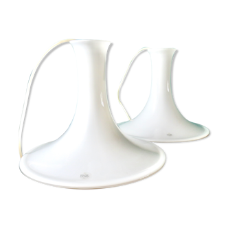Pair of opaline hanging  "Holmegaard" Denmark 1965