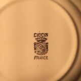 Set of  9 Digoin Saarguemines dessert plates