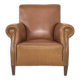 50s club armchair in imitation leather and wood