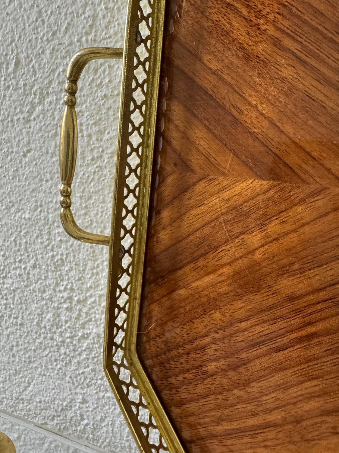 60s marquetry tray