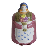 Pot slip woman with bouquet