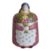 Pot barbotine femme au bouquet