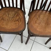 Suite de 4 chaises de bistrot vintage années 1960
