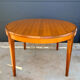 Vintage teak round table Scandinavian style with 2 extensions 1960s/70s
