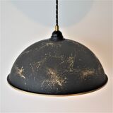 Black and gold glass suspension – galaxy patterns -