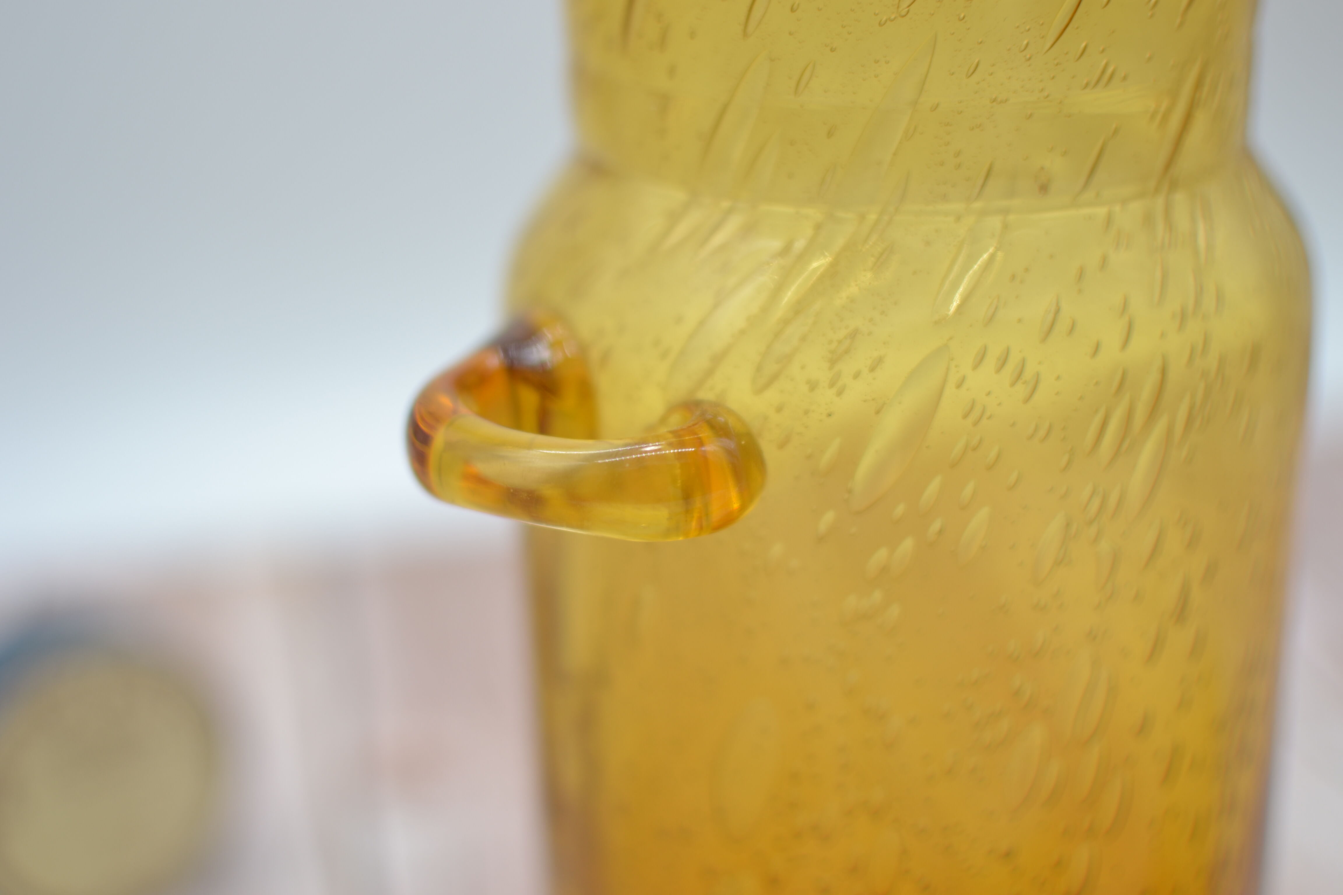 Champagne decanter/Champagne soup in blown glass