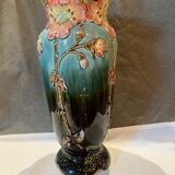 2 vases and jardinière art nouveau, dabbling, signed