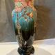 2 vases et jardinière art nouveau , barbotine , signé