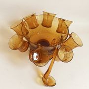 Service for punch or sangria 70s glassware Biot 8 cups