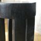 Black burnt teak stool