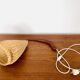 Danish Teak and Wicker Wall Lamp