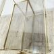 Mid-Century Folding Bar Cart – Brass and Ribbed Plexiglass – 1960s