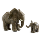 Valérie Courtet sculptures éléphants en grès émaillé circa 2010
