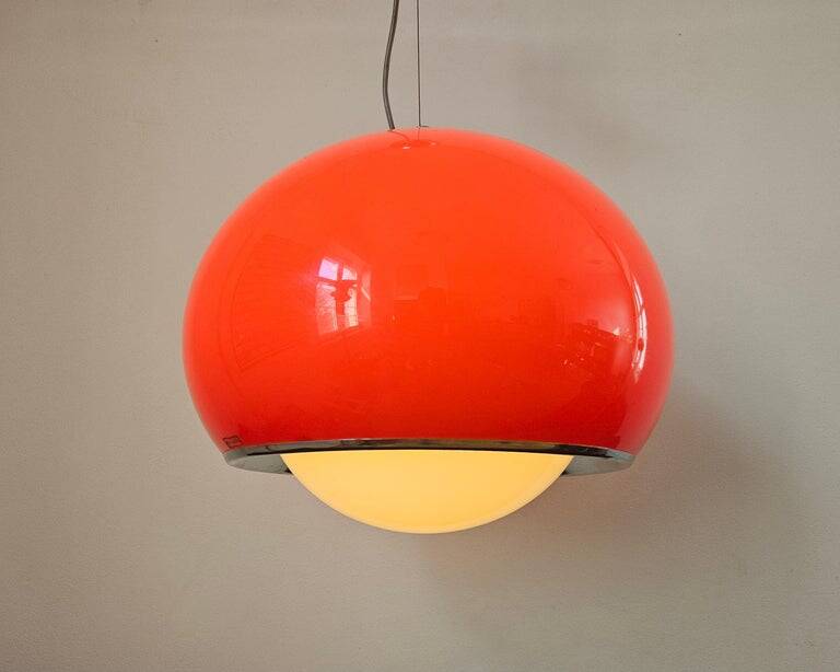 Large Midcentury Pendant Meblo, Space Age, Harvey Guzzini, Italy, 1970s