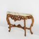 Console en bois sculpté de style Louis XV avec plateau en marbre, France vers 1970